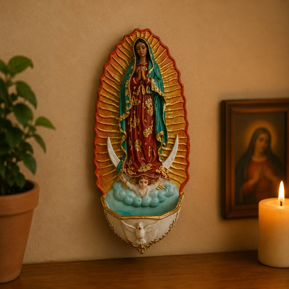 Porta Água Benta Nossa Senhora de Guadalupe em Resina®