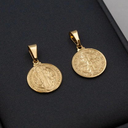 Corrente Medalha de São Bento – Banhada a Ouro 18K