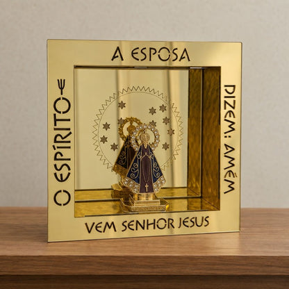 Oratório Nossa Senhora Aparecida Espelhado em MDF