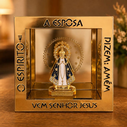 Oratório Nossa Senhora Aparecida Espelhado em MDF